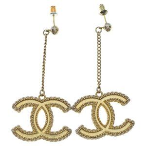 Chanel CC Logo Earrings Coco Swing Gold